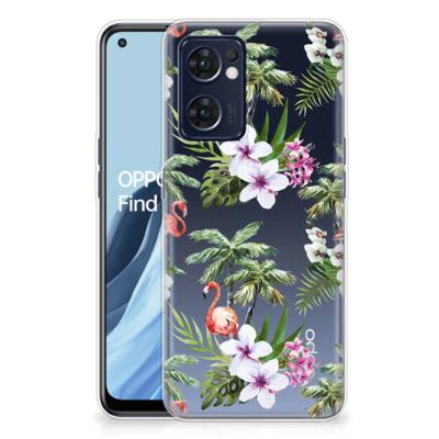 OPPO Reno 7 5G | Find X5 Lite | TPU Hoesje | Flamingo Palms