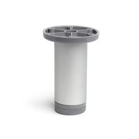 Voeten Rei 405 Cilindrisch Ø 3,9 x 10 cm Zilverkleurig Aluminium Modern