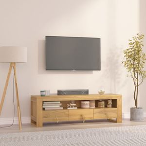 Tv-meubel 110x30x35 cm massief teakhout
