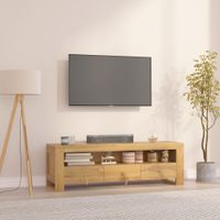 Tv-meubel 110x30x35 cm massief teakhout - thumbnail