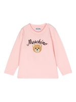 Moschino Kids sweat à logo brodé - Rose