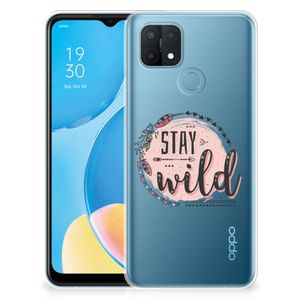 OPPO A15 Telefoonhoesje met Naam Boho Stay Wild