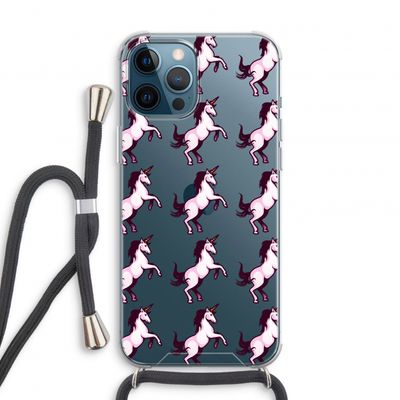 Musketon Unicorn: iPhone 12 Pro Transparant Hoesje met koord