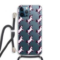 Musketon Unicorn: iPhone 12 Pro Transparant Hoesje met koord