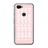 Hotline bling pink: Google Pixel 3a Transparant Hoesje Hotline bling pink: Google Pixel 3a Transparant Hoesje