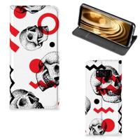 Mobiel BookCase Samsung Galaxy S8 Skull Red