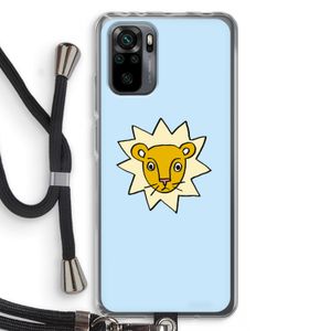 Kleine leeuw: Xiaomi Redmi Note 10 Pro Transparant Hoesje met koord