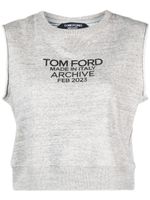 TOM FORD débardeur en coton à logo imprimé - Gris TOM FORD débardeur en coton à logo imprimé - Gris