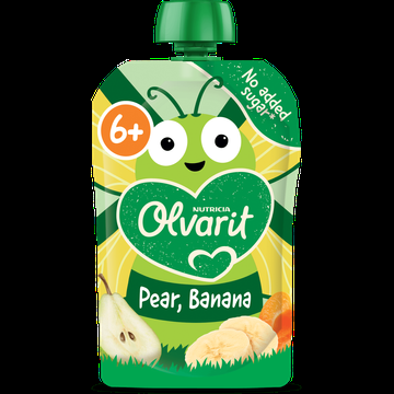 Olvarit Knijpfruit Peer Banaan 6+ Maanden 100 g bij Jumbo