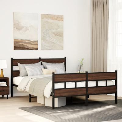Bedframe met hoofdbord en voetbord zonder matras 140x190 cm