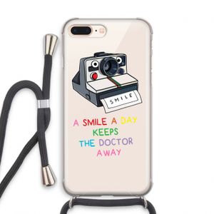 Smile: iPhone 8 Plus Transparant Hoesje met koord