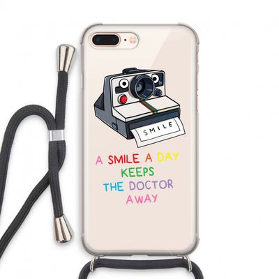 Smile: iPhone 8 Plus Transparant Hoesje met koord