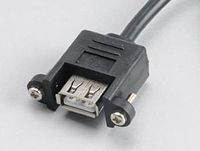 Akasa USB-kabel USB 2.0 Shrouded header 4-polig, USB-A bus 0.60 m Zwart Schroefbaar, Vergulde steekcontacten, UL gecertificeerd AK-CBUB06-60BK - thumbnail