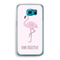 Pink positive: Samsung Galaxy S6 Transparant Hoesje