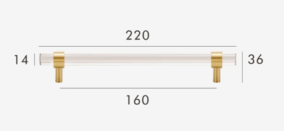 Moderne Messing & Acryl Meubelgreep Moderne Messing & Acryl Meubelgreep