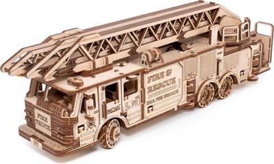 Eco Wood Fire Truck 3D Puzzel houten modelbouw DIY Knutselen