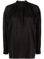 Nili Lotan blouse en coton à manches longues - Noir