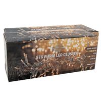 Svenska Living 2x stuks clusterverlichting 576 lampjes 350 cm - Kerstverlichting kerstboom