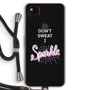 Sparkle quote: Pixel 4a 5G Transparant Hoesje met koord