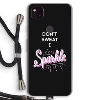 Sparkle quote: Pixel 4a 5G Transparant Hoesje met koord
