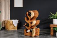 Decoratief wijnrek ARTE 50cm natuurlijke suarhout handgemaakte flessenhouder - 43302