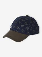 Jongenspet met dino's marineblauw