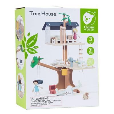 Classic World world houten poppenhuis boomhut, 31dlg.