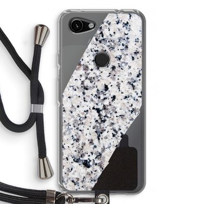 Gespikkelde marmer: Pixel 3a Transparant Hoesje met koord