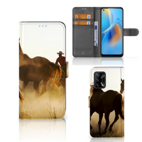 OPPO A74 4G Telefoonhoesje met Pasjes Design Cowboy - thumbnail