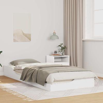 Bedframe Wit 100 x 220 cm Massief grenenhout