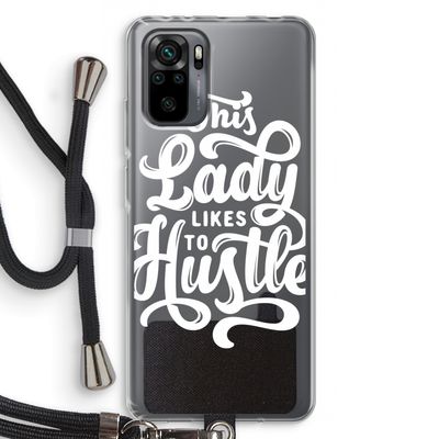 Hustle Lady: Xiaomi Redmi Note 10 Pro Transparant Hoesje met koord