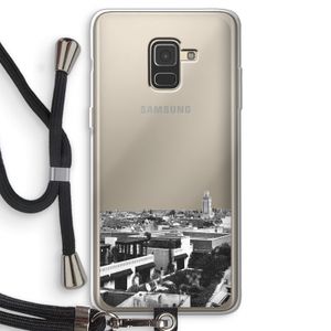 Marrakech Skyline : Samsung Galaxy A8 (2018) Transparant Hoesje met koord