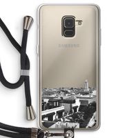 Marrakech Skyline : Samsung Galaxy A8 (2018) Transparant Hoesje met koord