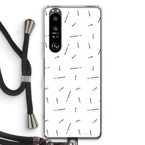 Hipster stripes: Sony Xperia 1 III Transparant Hoesje met koord