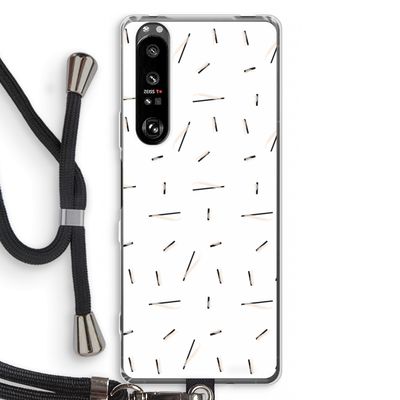 Hipster stripes: Sony Xperia 1 III Transparant Hoesje met koord