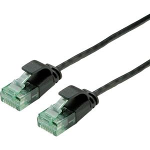 roline recycled material RJ45 (cross) Netwerkkabel Aansluitkabel CAT 6A U/UTP 0.15 m Zwart