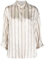 Brunello Cucinelli blouse à ornements en sequins - Tons neutres