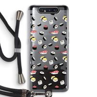 Sushi time: Samsung Galaxy A80 Transparant Hoesje met koord