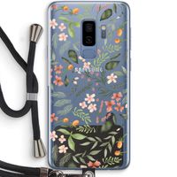 Sweet little flowers: Samsung Galaxy S9 Plus Transparant Hoesje met koord
