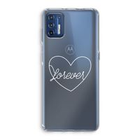 Forever heart pastel: Motorola Moto G9 Plus Transparant Hoesje