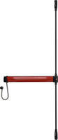 JPM FC-EX-20 JPM Elektromechanische paniekbalk Fluid Control - Uitgang | type: C | 2 punts: boven en onder | kleur: zwart met rode balk | lengte: 1165