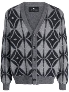 ETRO cardigan à motif en jacquard - Gris