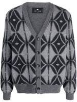 ETRO cardigan à motif en jacquard - Gris