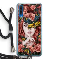 Lady Moth: Samsung Galaxy A50 Transparant Hoesje met koord