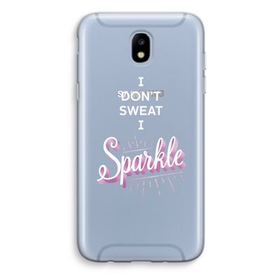 Sparkle quote: Samsung Galaxy J5 (2017) Transparant Hoesje