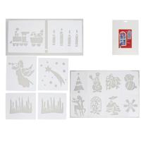 Gerimport?Kerst raamsjablonen - 14x st - 32 x 28 cm - raamversiering - kerstversiering