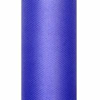 Glitter tule stof - paars - 15 x 900 cm - hobbyartikelen/knutselspullen