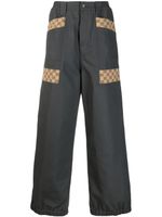 Gucci pantalon ample à motif monogrammé - Gris - thumbnail