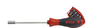 Wiha SB38090101 Schroevendraaier met bitmagazijn magnetisch assorti met 8 bits, 1/4" in blister - 33007