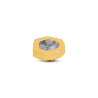 Melano Vivid Heptagon Steentje Black Picasso Goud Melano Vivid Heptagon Steentje Black Picasso Goud